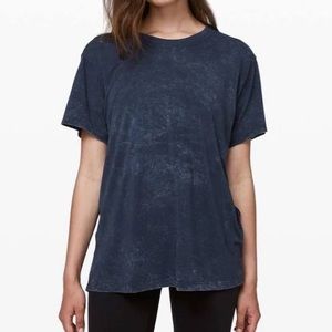 Lululemon All Yours Tee in Indigo Tie Dye